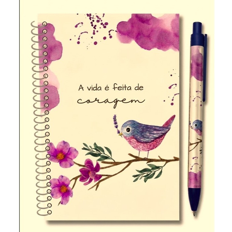 Caderneta Bloco de Anotações + Caneta Personalizada