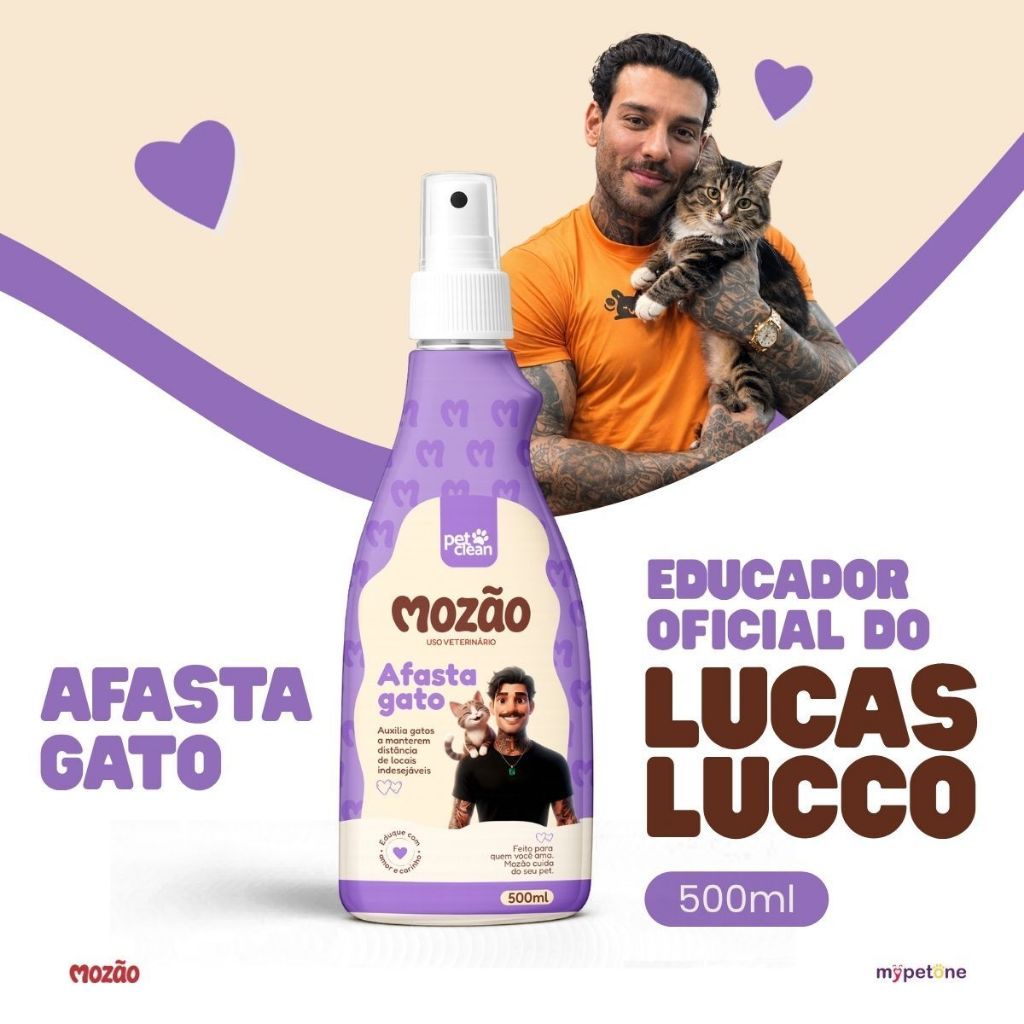 Afasta Gato Mozão Lucas Lucco Repelente Educador para Gatos - 500ml