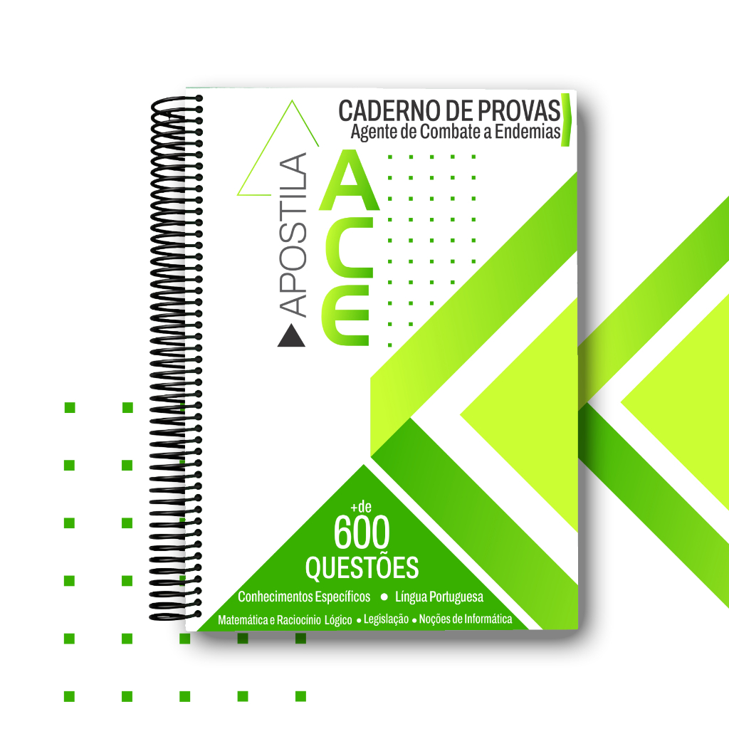 Imagem Apostila Agente de Combate a Endemias ACE +de 600 Questões Gabaritadas Provas Anteriores Concurso Processo Seletivo
