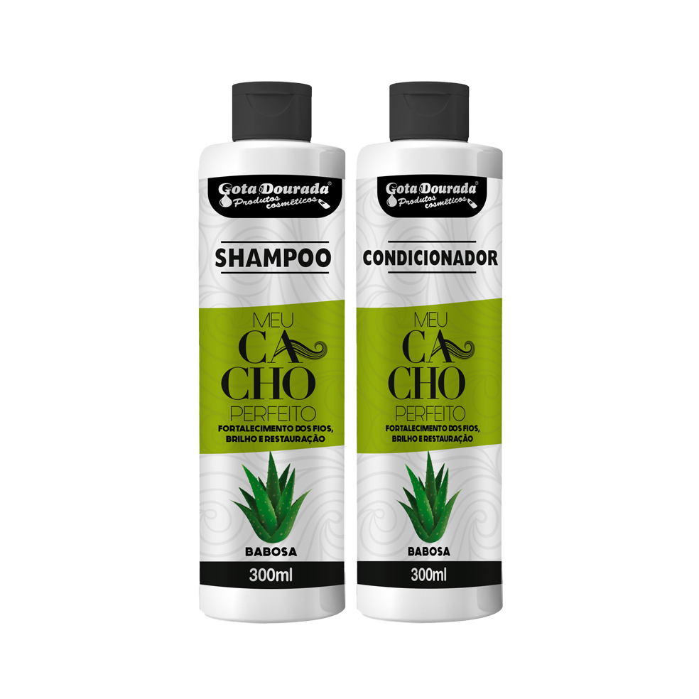 Shampoo e Condicionador Gota Dourada Meu Cacho Perfeito - Babosa