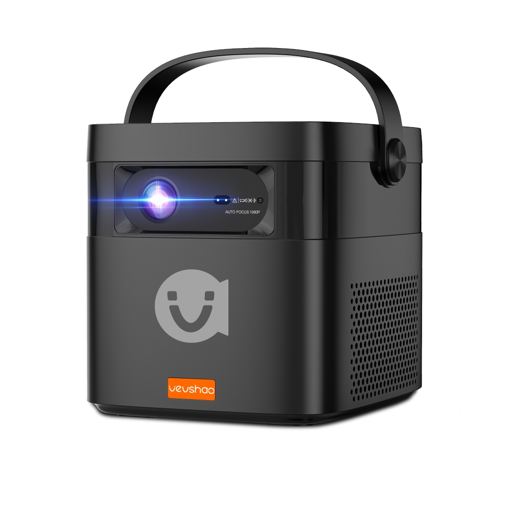 Usado Projetor Portátil VEVSHAO V50 Com Bateria Recarregável | 1080P HD 500 ANSI Som 20W Filme Ao Ar Livre