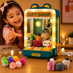 Mini Maquina de Pegar Bichinhos Ursinho Pelucia Infantil com garra automatica luzes e som