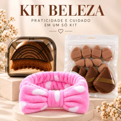 ANA1108 Kit Beleza Escova Facial Massageador+Faixa+Esponjas Multifuncionais COR Aleatório