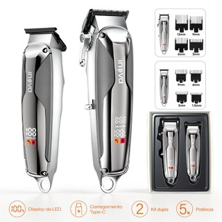 INOVA Máquina de Cortar Cabelo 2026 Lâmina Cerâmica Motor Potente Silenciosa Bateria 200min Display LED Profissional