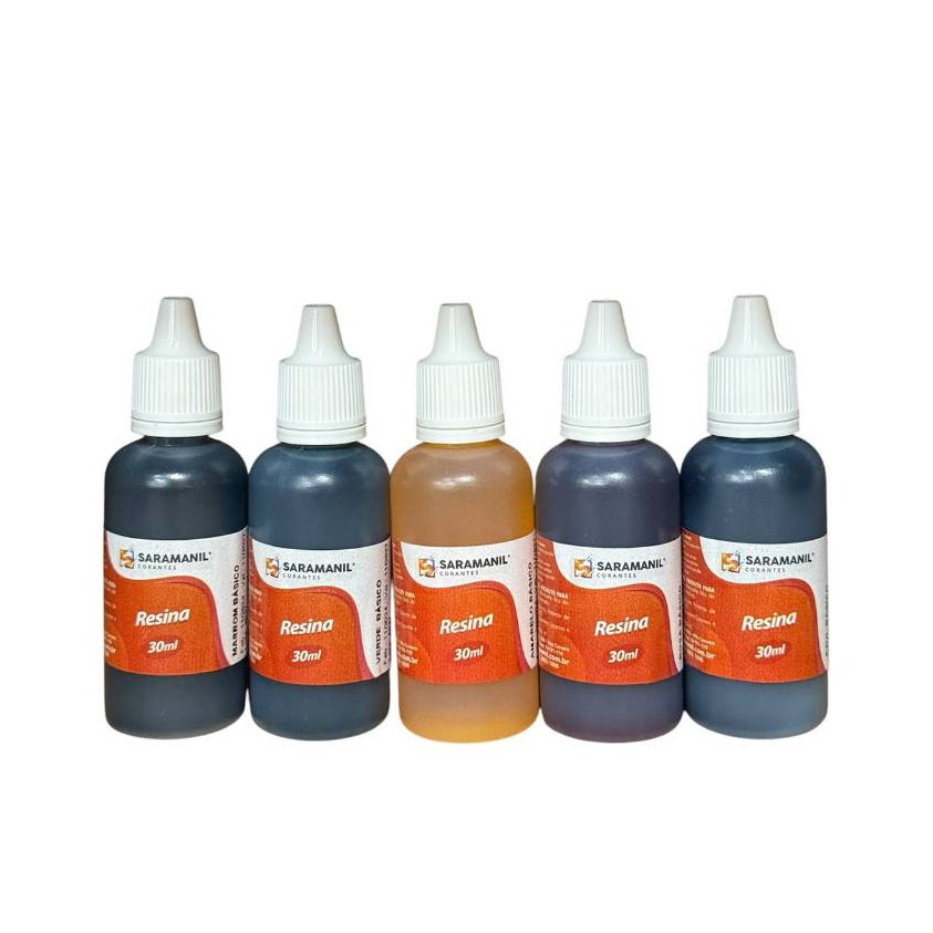 Corante Para Resina Líquido Translúcido 30ml Diversas Cores Saramanil