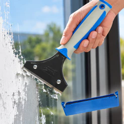 Raspador Para Vidro Box Azulejos Pisos Remove Fácil Tintas Cimentos - Cabo Anatômico Bralimpia