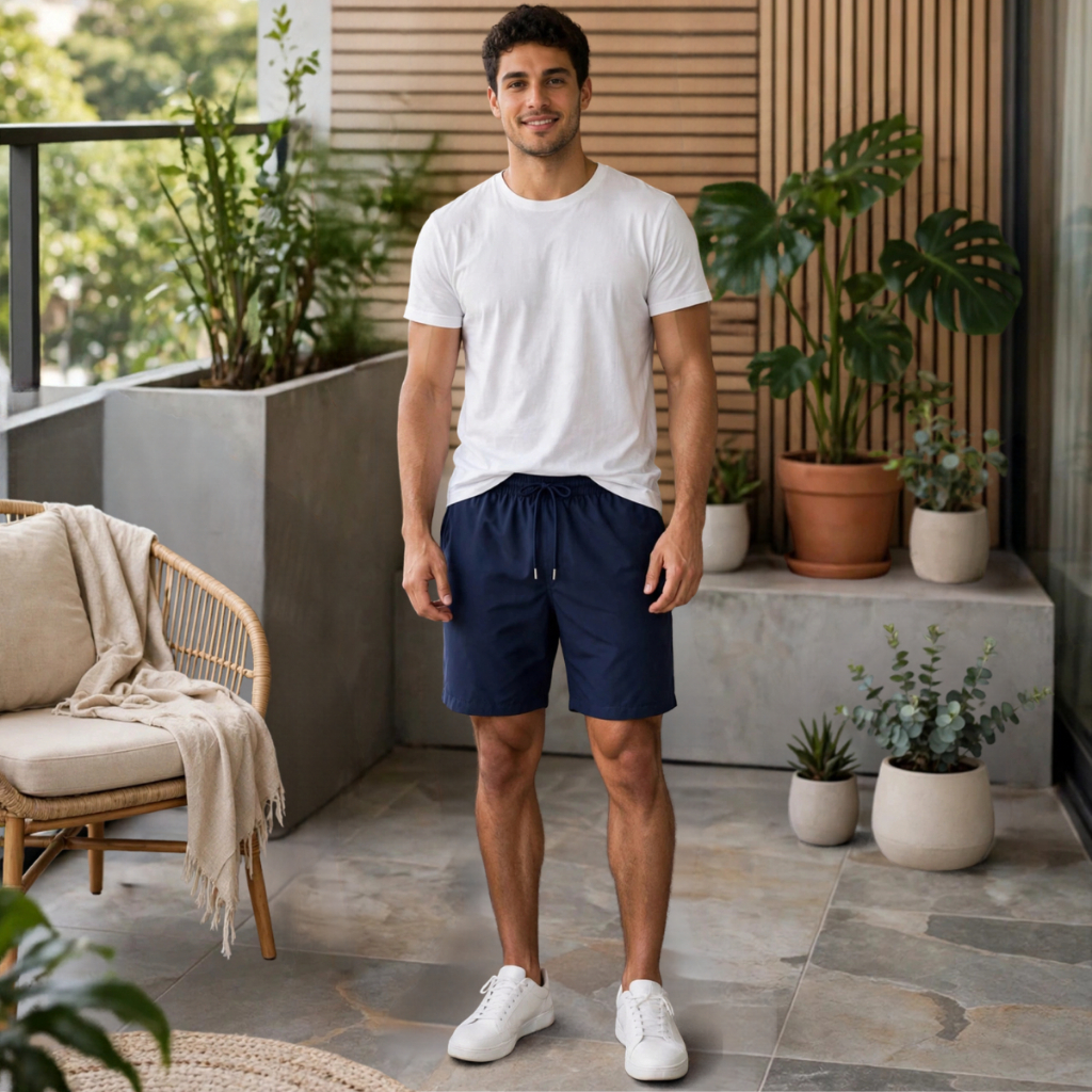 KIT 2  Bermudas Longa Tactel com Elastano Molinho Short Homem Premium