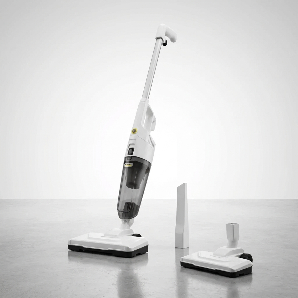 Aspirador de Pó Vertical Karcher VCL 1 Stick 1000W Com Fio 5m Filtro HEPA Sem Saco 2 em 1 Portátil 220V