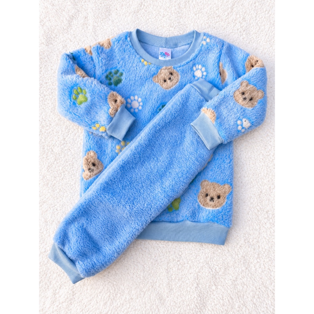 CONJUNTO PIJAMA FLEECE PREMIUM ROUPA INFANTIL PELUCIADO BEBE P M G MENINO MENINA 3D ESTAMPADO LISO BRILHA NO ESCURO