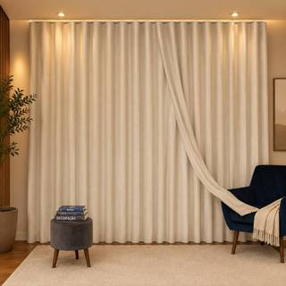 Cortina Tecido Microfibra 3M, 4M, 5M, 6M, 7M, 8M Cortina Voil Gaze Linho Forro Tecido Grosso