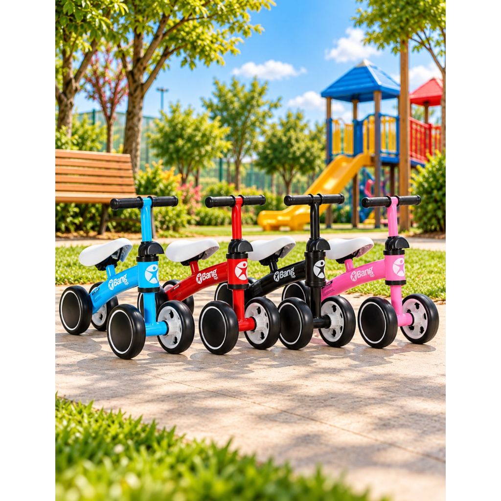 Bicicleta Sem Pedal Infantil Equilibrio Andador 4 Rodas Bebe Antiderrapante