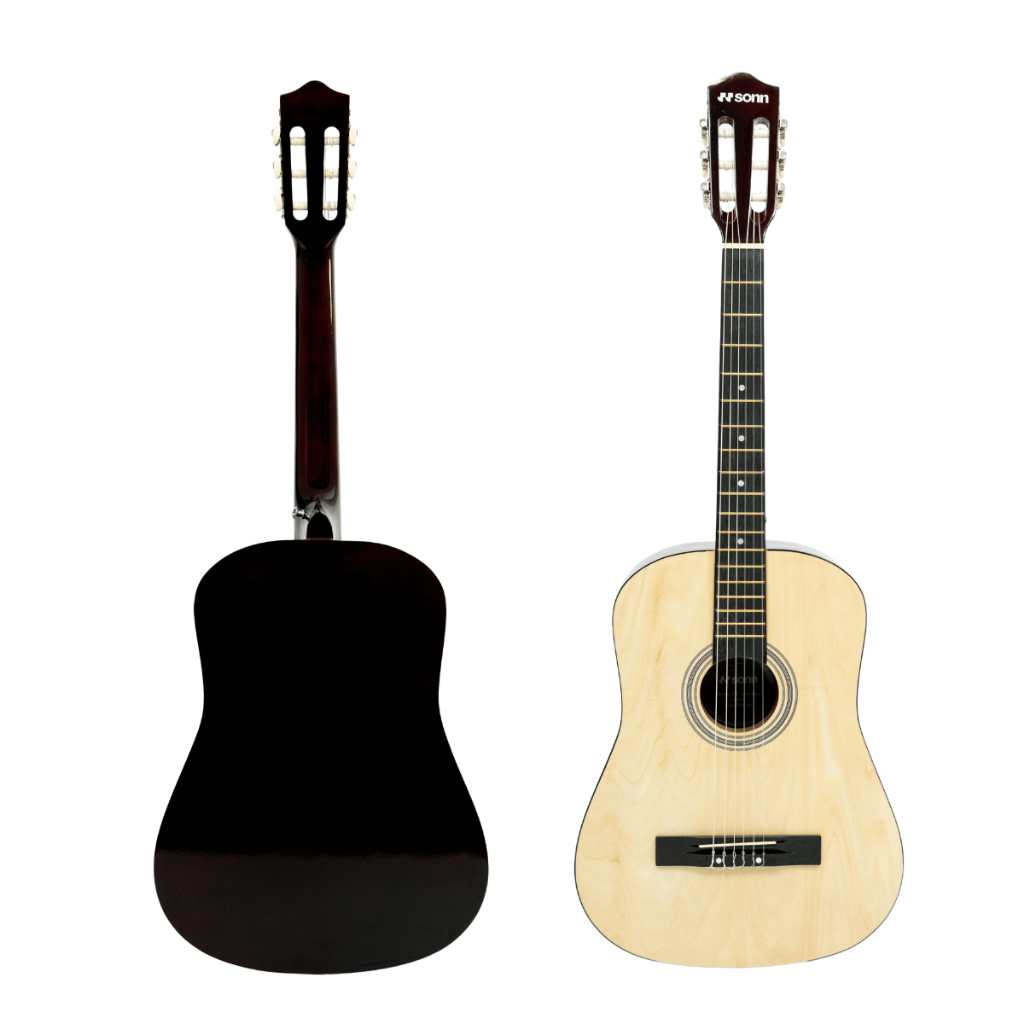 Kit Violao Acustico Nylon Sonn SNG-38C Natural Preto Com Tensor No Braco 18 Trastes + Capa Bag Luxo Oxford 600 Bolso Dup — imagem 2 de 2