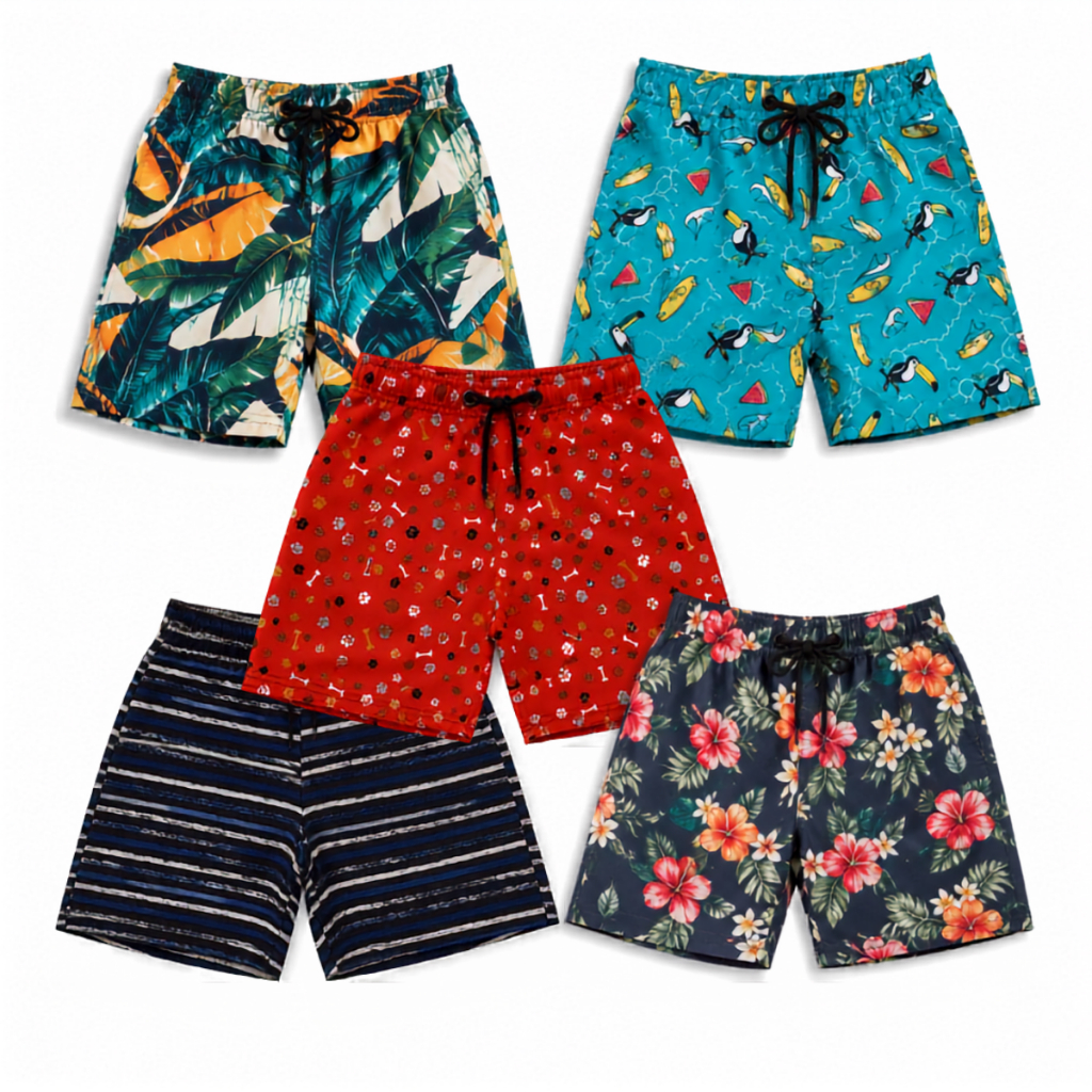 Bermuda Tactel Infantil Menino Praia Verão