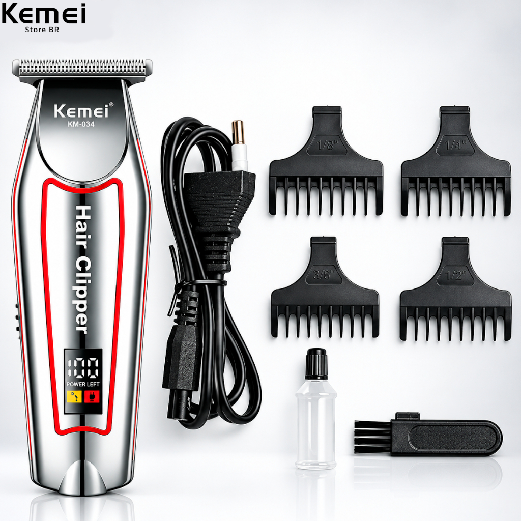 Máquina de Acabamento Kemei Km-034 Bivolt Sem Fio Portátil 5w De Potência · foto 2