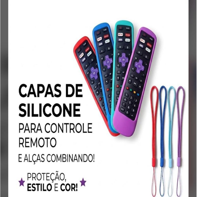 Capa de Silicone Para Controle Remoto para Tv Roku 7245 / 7246 / 7356 / 7358 LE 7998-26