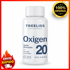 Oxigen 20 Vol 60ml Água Oxigenada Cremosa Para Coloração - Treeliss Profissional