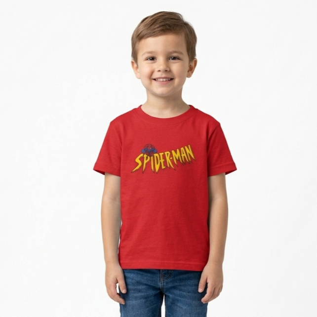 Camiseta Spider Man Homem Aranha Manga Curta Algodão Leve Fresca 2 ao 10 Meninos Estampada