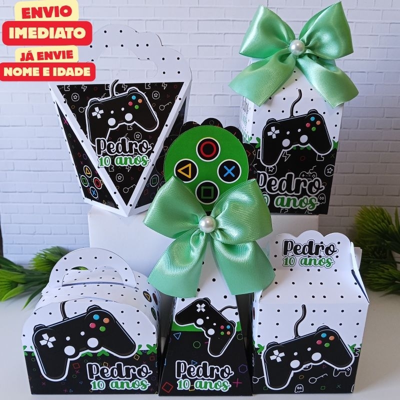 KIT FESTA GAMER PERSONALIZADO (PEGUE E MONTE) | CAIXINHAS PERSONALIZADAS GAMER | LEMBRANCINHAS ANIVERSÁRIO