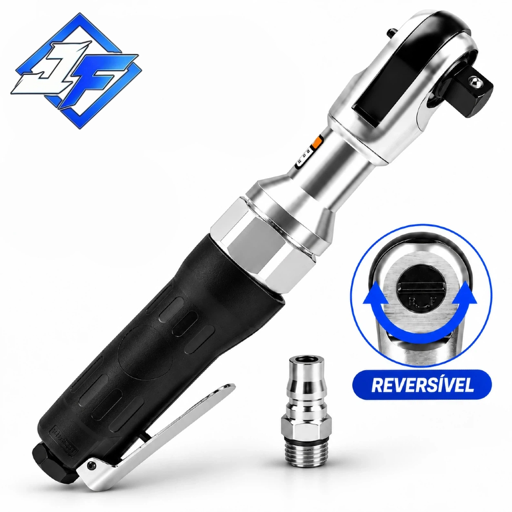 Chave Catraca Pneumática 1/2" 160RPM Reversível para Manutenção Automotiva e Oficina Mecânica