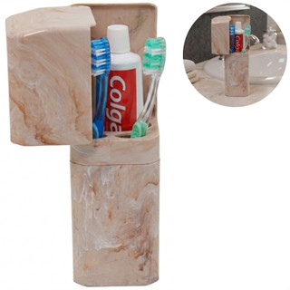 Porta Escovas e Creme Dental com Encaixe Adesivo