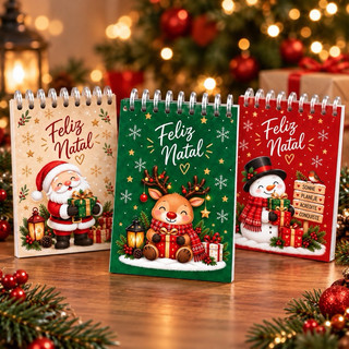 Bloquinho de Natal 7x10cm 50 Folhas | Mimo e Lembrancinha Natalina