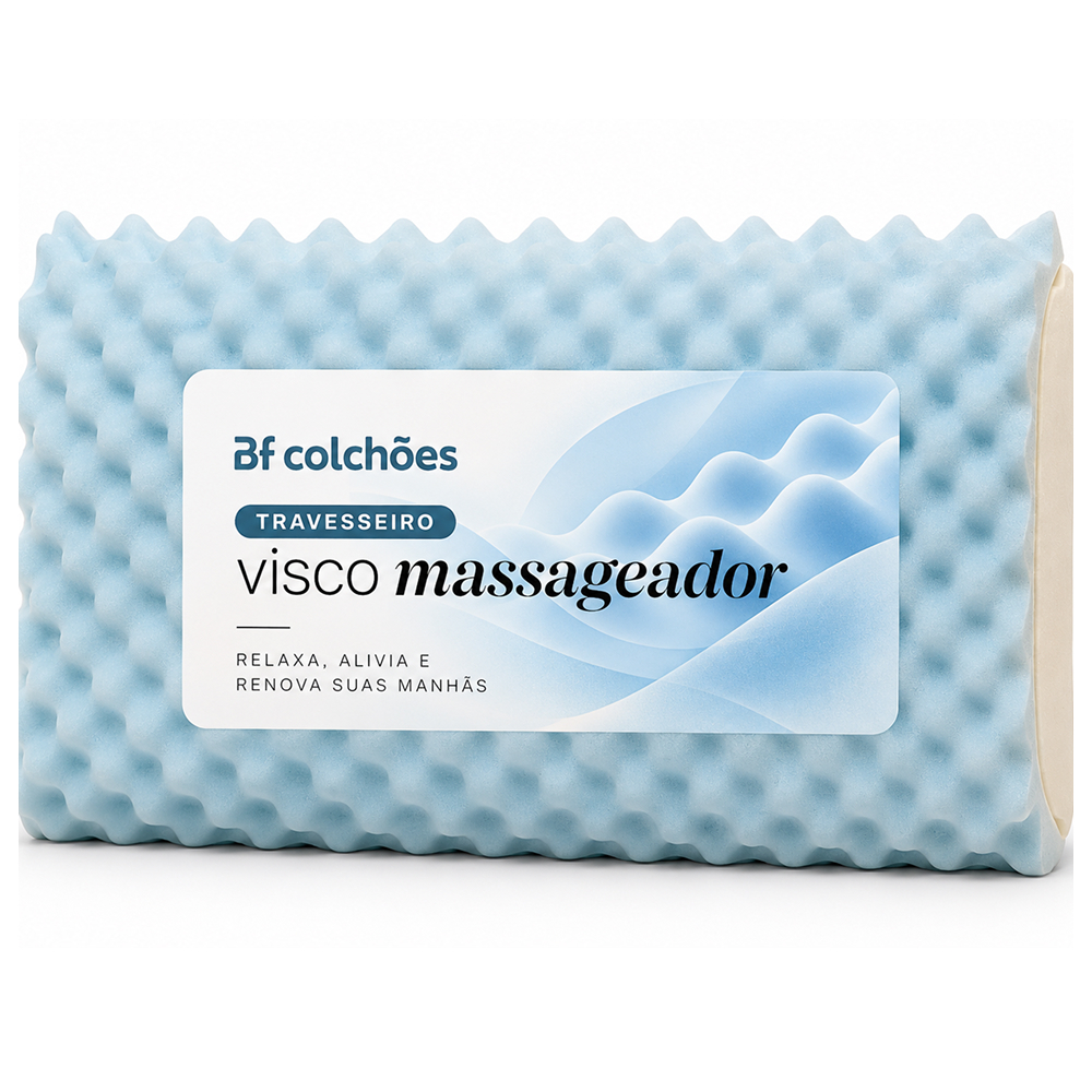 Travesseiro Nasa Massageador Casca de Ovo Dupla Face BF Colchões