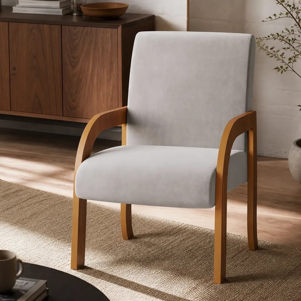 Poltrona Decorativa Berlim Para Sala De Estar Recepção