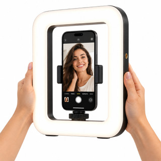 Ring Light Profissional Led Portatil Iluminador Luz para Celular Selfie Maquiagem Video Recarregavel