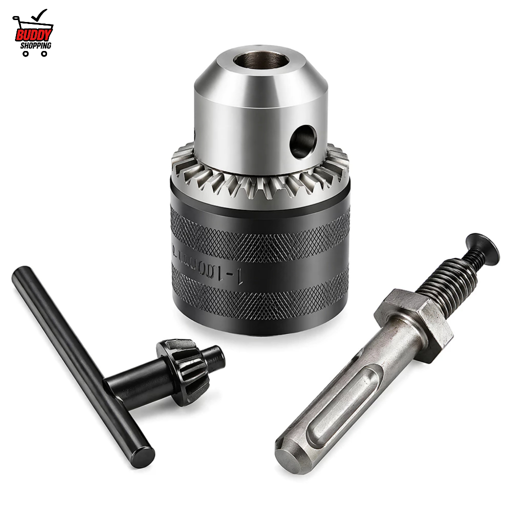 Kit Mandril Metálico LUATEK LWJ-2246 1,5–13mm com Chave e Adaptador SDS Plus para Martelete