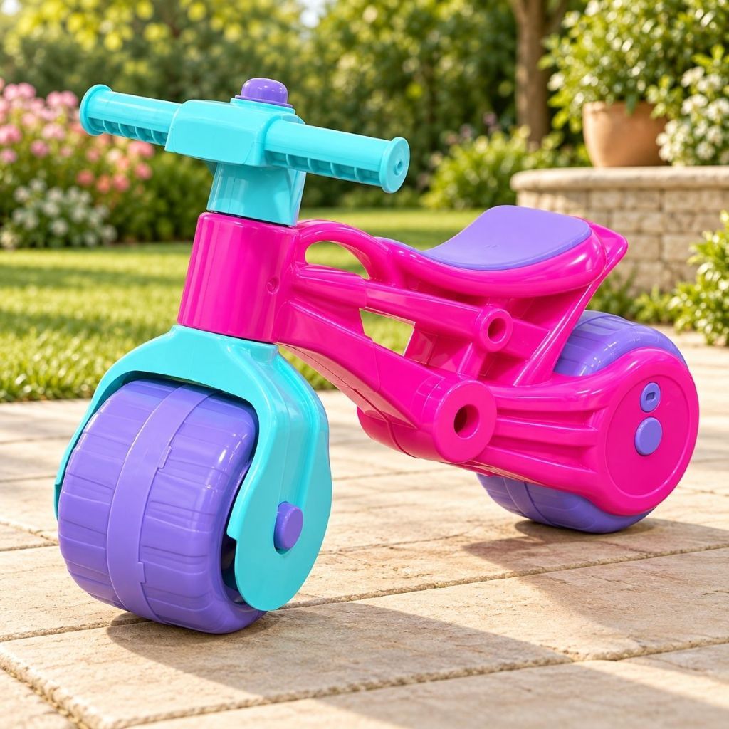 Bicicleta de Equilíbrio Infantil Baby Rider Rosa Sem Pedais Usual Brinquedos Bicicletinha para Passeio