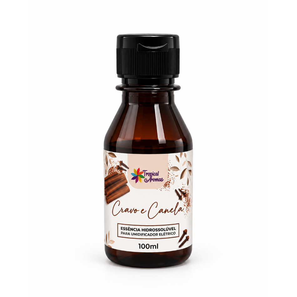 Essência Hidrosolúvel 100ml Cravo e Canela