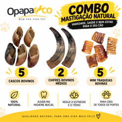 COMBO Mordida Bruta - 5 Cascos + 2 Chifres Médios + Mini Traqueia
