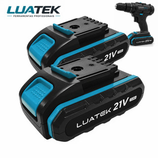 Bateria de Litio Recarregavel para Ferramentas Eletricas Furadeira Encaixe Azul Vermelho 21V