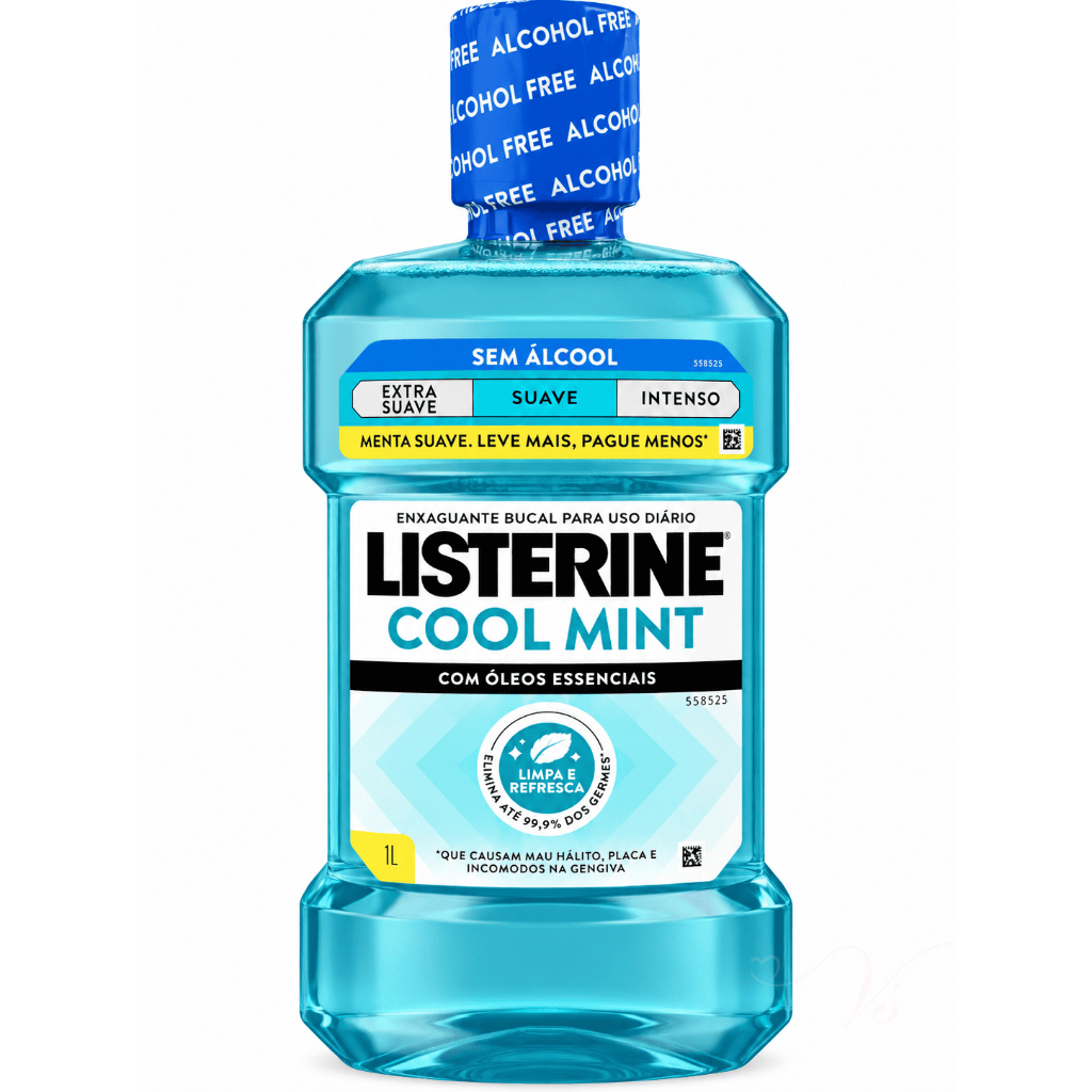 Antisséptico Bucal Listerine COOL MINT Sem Álcool - 1 Litro