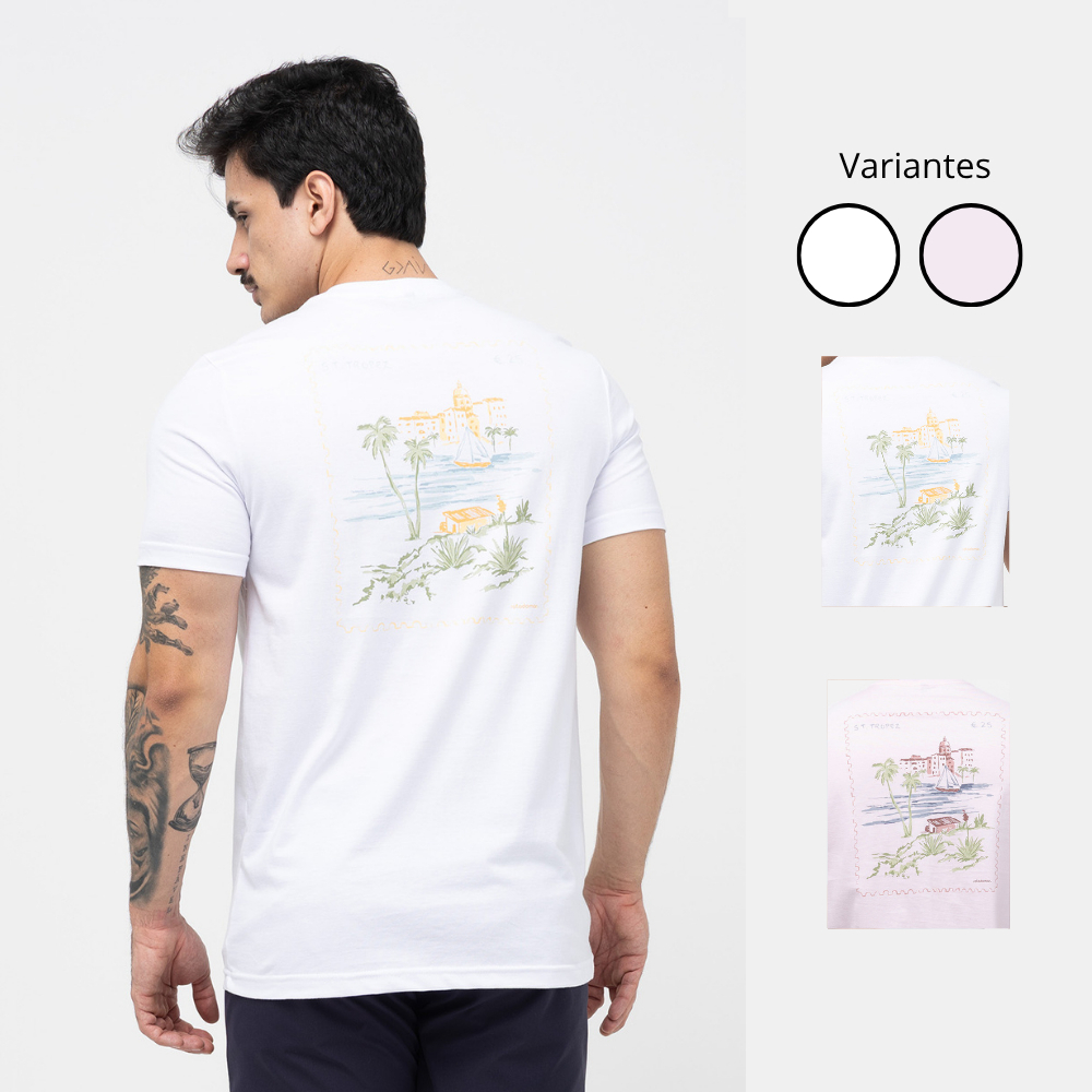 Camiseta Básica Masculina 100% Algodão Estampada Confortável Macia Lançamento