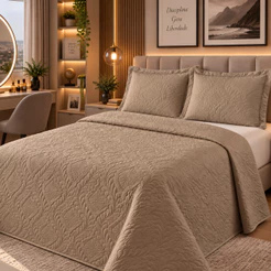 Kit Colcha Cobre Leito Super Luxo Matelado Queen-Casal-Solteiro - Ótimo Custo