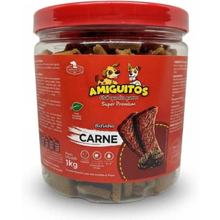 Bifinho Petisco Para Cachorro Cães Carne ou Frango Balde Pet Premium