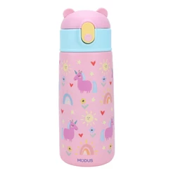 Garrafa Modus Térmica Infantil Inox 500ml com Canudo