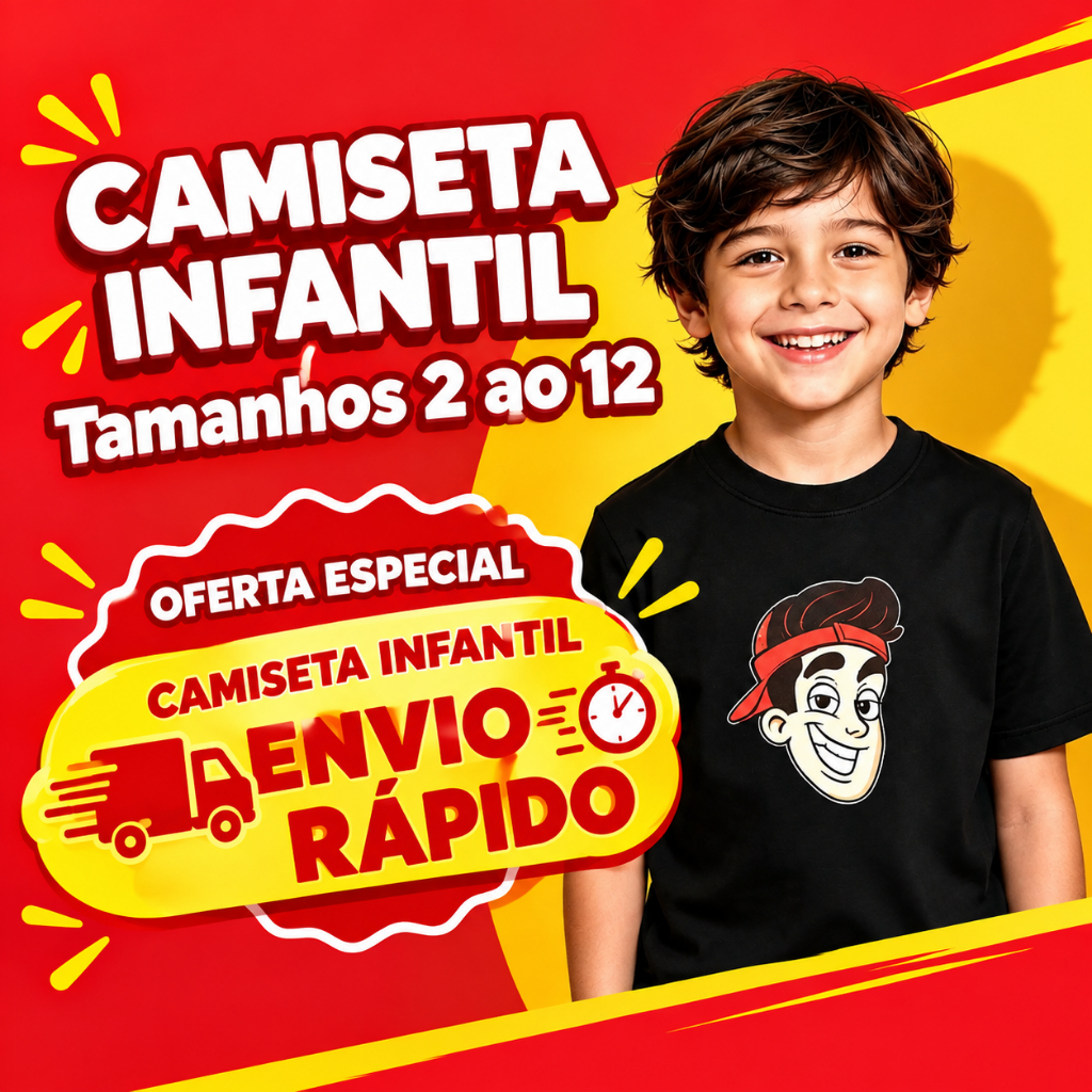 Camiseta Infantil Enaldinho Estampada Rosto do Enaldinho Camiseta Menino Infantil Masculina Manga Curta Cartoon Youtuber