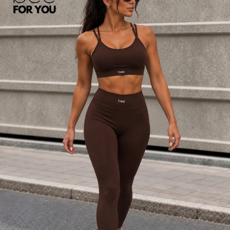 Conjunto Fitness Feminina Legging e Top com Bojo Zero Transparência Cós Alto Academia Treino Musculação Yoga Corrida — imagem 1