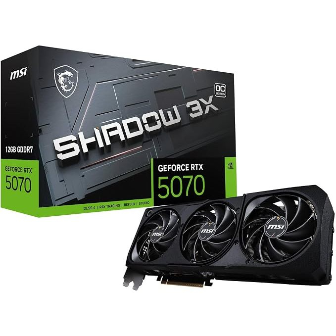 Placa de Vídeo MSI GeForce RTX 5070 12G Shadow 3X OC GDDR7