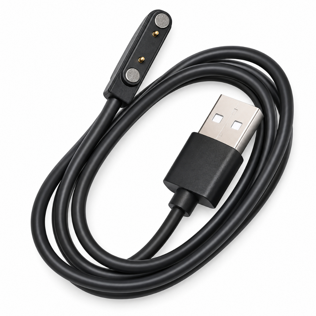 Cabo Carregador Magnético USB 2 Pinos 7,62mm para Smartwatch Relógio Inteligente