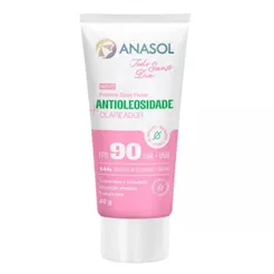 Protetor Solar Facial Anasol Todo Santo Dia Antioleosidade E Clareador FPS 90 Com Niacinamida 40