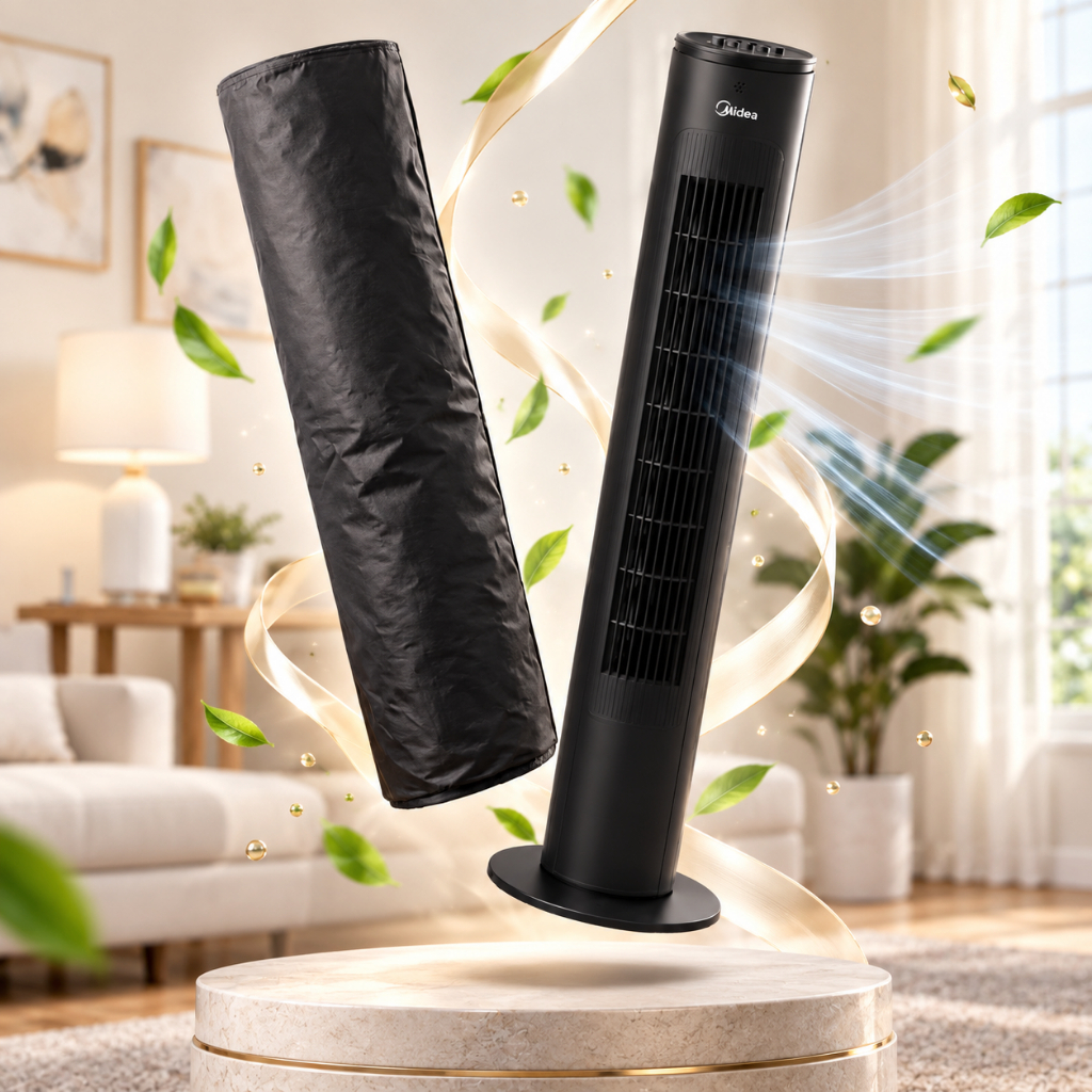 Capa Para Ventilador Climatizador De Torre Proteção Contra Água Poeira Corino Impermeável
