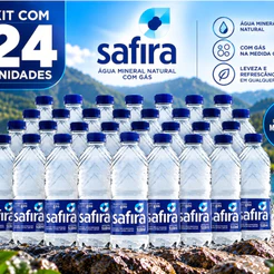 Água Mineral Natural Safira Com Gás 510 Ml escolha seu Pack