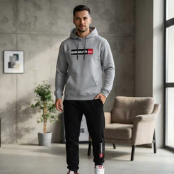 Conjunto Moletom Unissex Tecido Flanelado Casaco e Calça Moletom Modelo Slim Envio Para Todo Brasil
