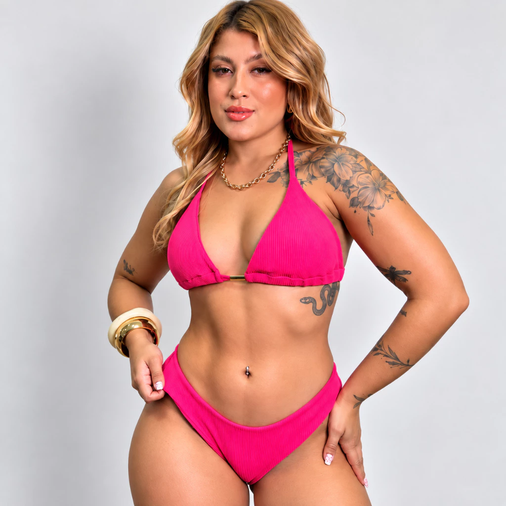 Biquíni Feminino Asa Delta Fio Duplo Bojo Removível Cortininha Moda Praia Verão — imagem 1