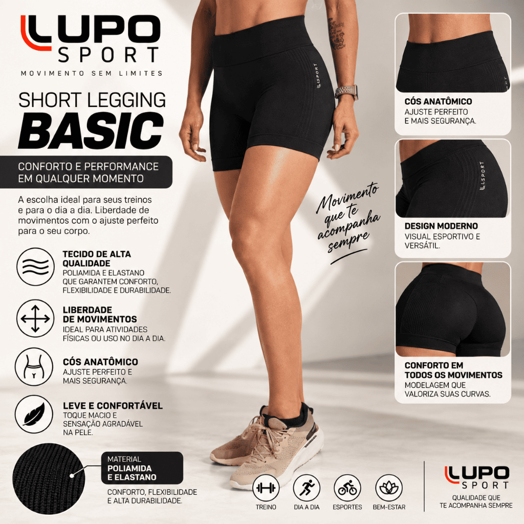 Short Lupo LSport Basic Feminino