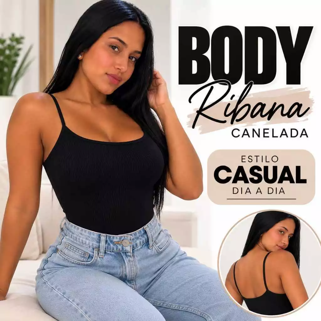 Body Canelado Alcinha Feminino  Decote Quadrado Ribana Canelado com Forro sem Bojo