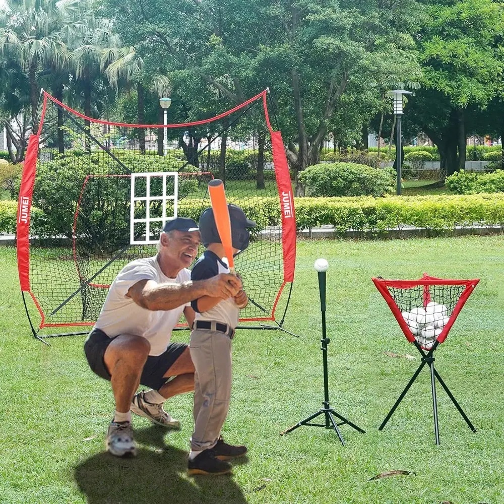 Conjunto de treinamento de beisebol e softbol, com organizador portátil multifuncional 4 em 1, para treinos diários